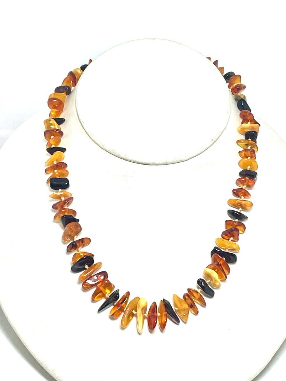 16” Stunning Amber Nugget Necklace - Picture 2 of 3